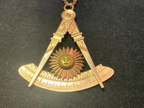 Beautiful Antique Masonic Medal Badge 10k Gold Itasca Illinois Lodge 1915 Mason - Picture 4 of 9