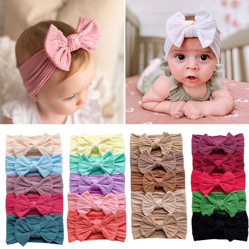 Moños Para Bebe Newborn Headbands Uk Pink Baby Head Wraps With Bow