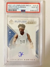 2021 Upper Deck Employee Exclusive SP Authentic AUTO Jonathan Kuminga PSA 10 Gem