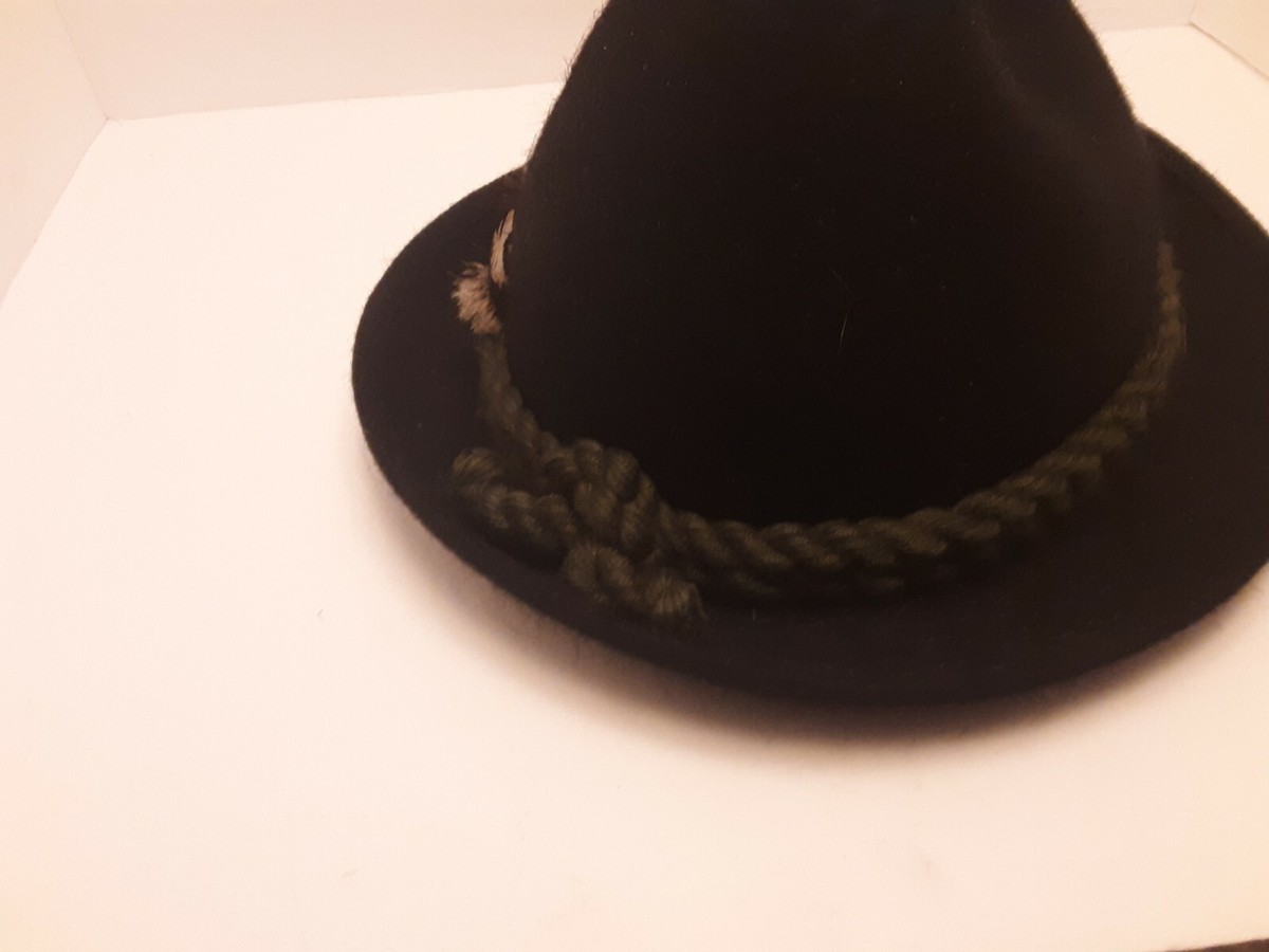Geiger Black Wool Hat CHELSEA FEDORA Black Brim Fedora Hat by KURT GEIGER LONDON main image 2