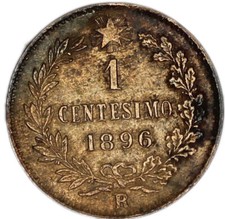 ITALY coin 1 Centesimo 1896 R XF