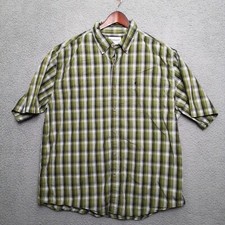 VTG Carhartt Shirt Mens Size XL Short Sleeve Button Up Plaid GreenRelaxed Fit
