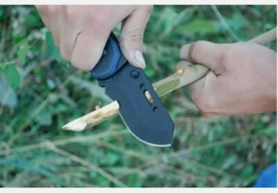 TOPS XCEST DELTA FOLDING KNIFE INCLUDES BALLISTIC NYLON