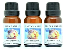 3 Butterscotch 1/2oz Premium Grade Scented Fragrance Oil Crazy Candles