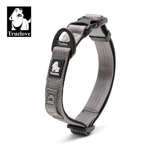 Collar Dog Truelove Soft Padded Adjustable Reflective Strong Orange Grey S M L - Picture 15 of 20