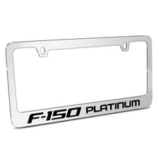 Espejo retrovisor Ford F-150 platino marco de matrícula de metal cromado, hecho en EE. UU.