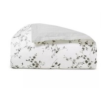Ralph Lauren Munroe Reversible Duvet Cover King 470 White/Charcoal 100 Cotton