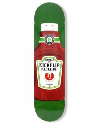 Braille Skateboards Deck - ''Kickflip Ketchup'' Deck in 7.75; 8.00; 8.25'' Braille