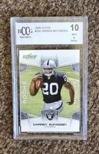 2008 Score Darren McFadden RC #334 BCCG 10 Mint Clean