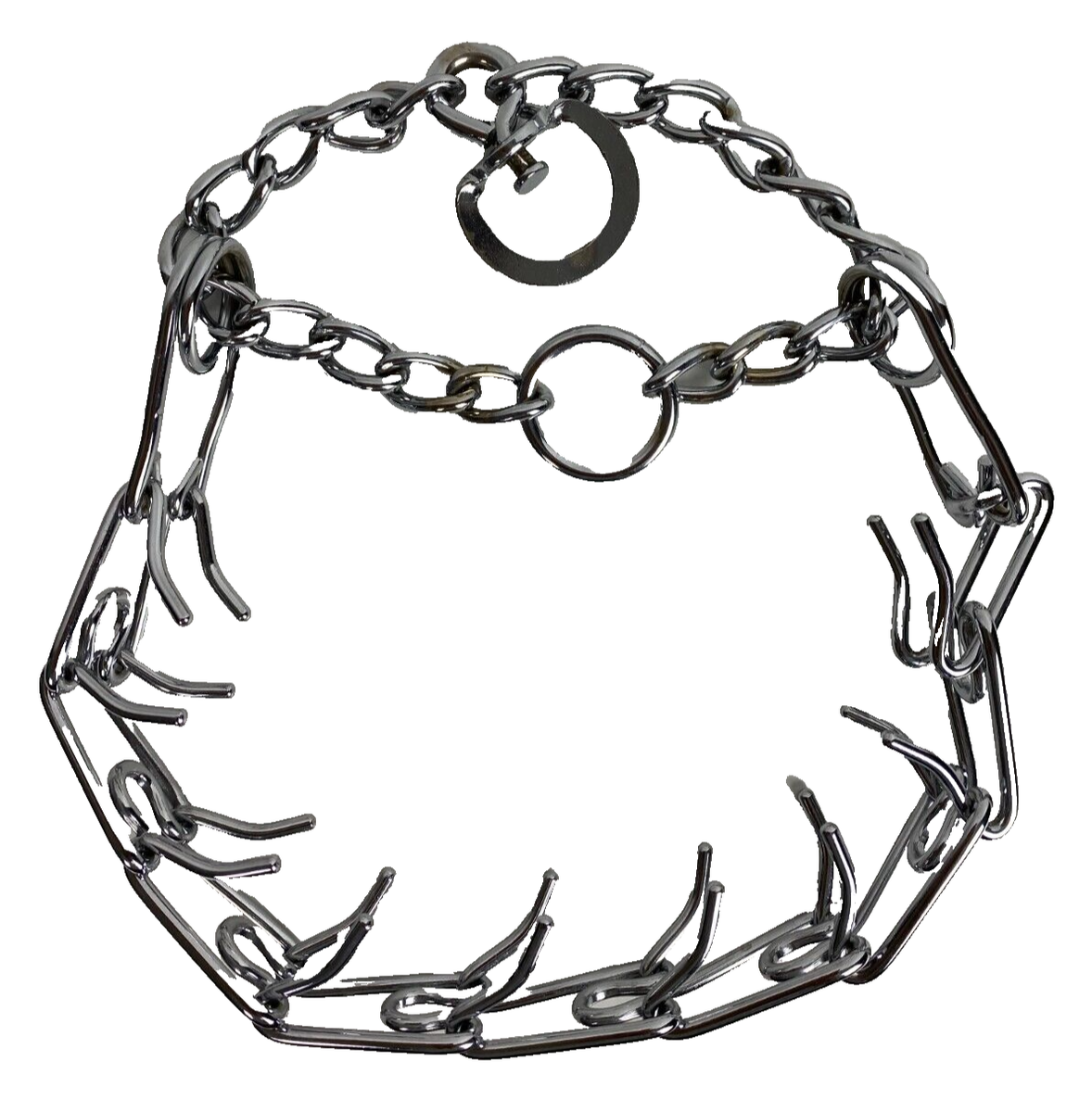 Metal Steel Dog Pinch 9 Prong Choke Chain Collar Training Gear