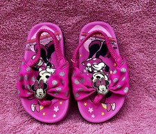 Disney Junior Minnie Mouse Toddler Girl Beach Flipflop Slingback Sandal Size 5/6