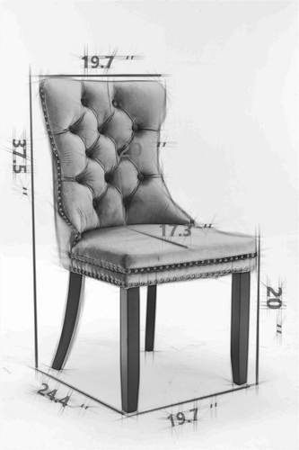 Velvet Upholstered Dining Chairs Set of 2 Button Tufted Leisure Bar Chairs NEW - Picture 100 of 149