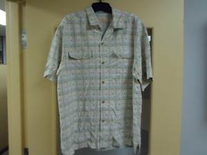 FLAWLESS TOMMY BAHAMA 100% SILK PARADISE MENS CASUAL DRESS CASINO SHIRT SZ LARGE