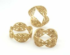 Adjustable Ring Raw brass 17mm 7US inner size - Adjustable  OZ3438