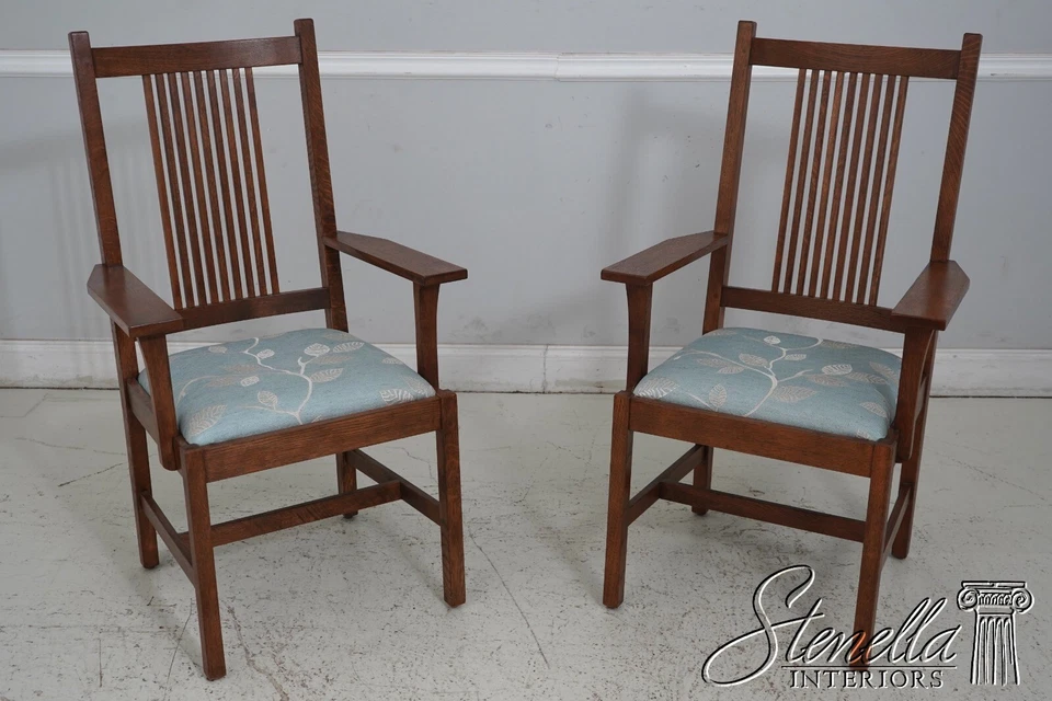 66852: Juego de 6 sillas de comedor STICKLEY Mission Oak Prairie Foto 2 de 4