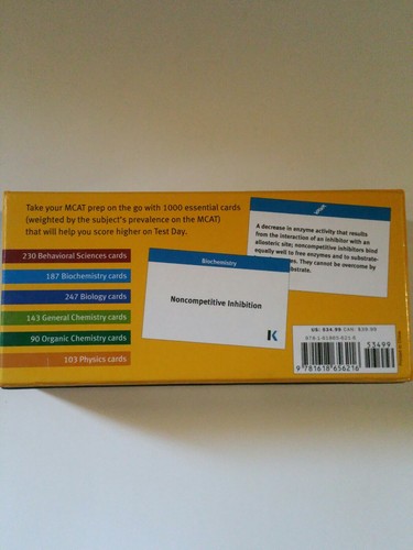 Kaplan MCAT Flashcards + App (Kaplan Test Prep) Third Edition - Picture 3 of 6