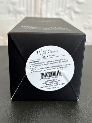 Hotel Collection Reed Diffuser Set Luxury Aromatherapy ( 24K Magic ) 3.4oz - Picture 2 of 4