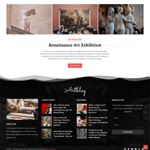 Diseño de sitios web de blog de arte a la venta con alojamiento web VPS gratuito - Imagen 5 de 8