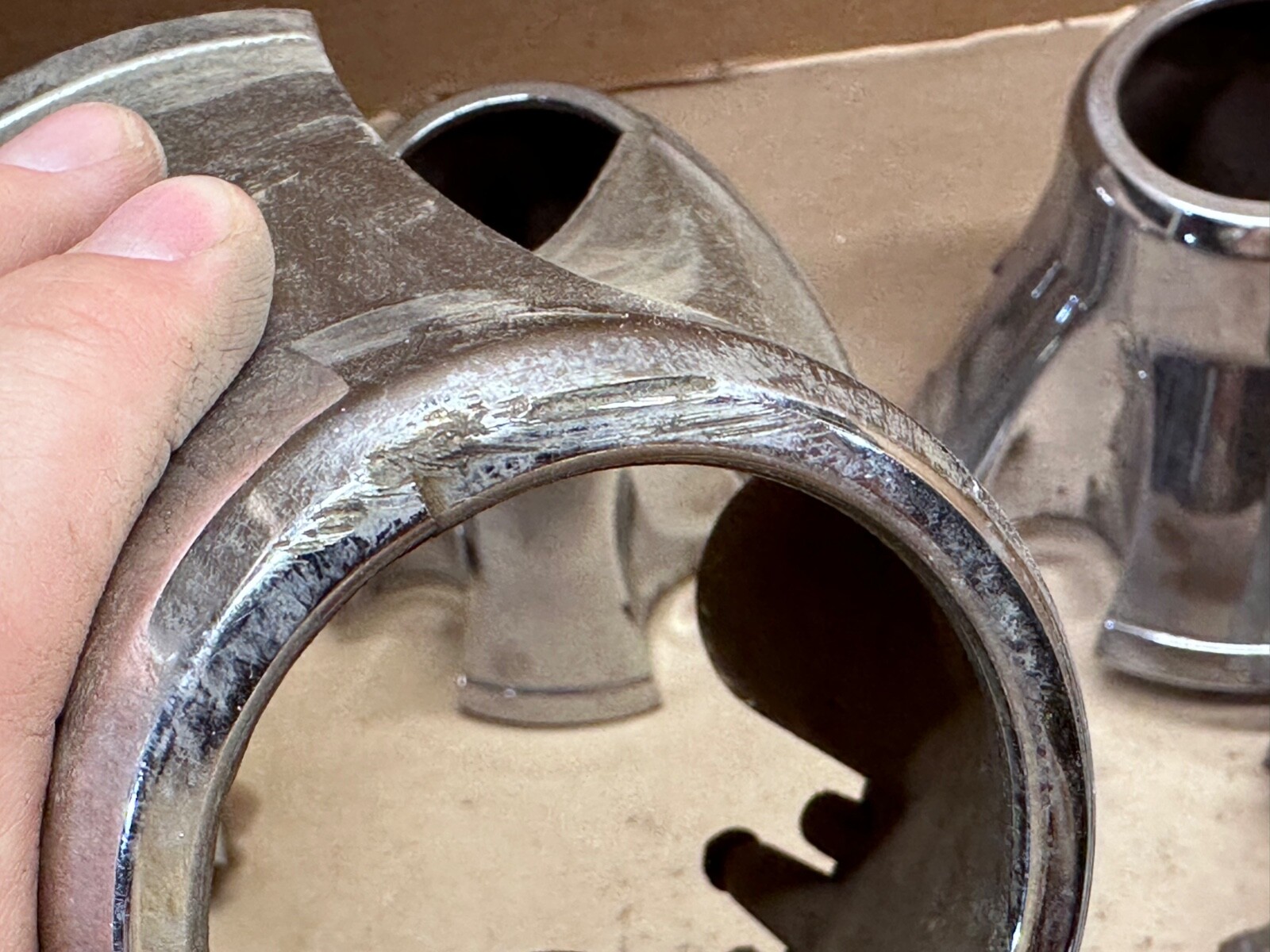 7686 Jeep CJ Laredo Chrome Wheel Center Caps CJ5 CJ7 CJ8 Hub Front