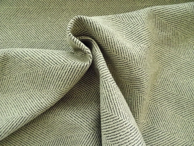 VALDESE JUMPER STONE BEIGE HERRINGBONE RAYON UPHOLSTERY FABRIC $10.99/YD BTY - Image 3 of 4