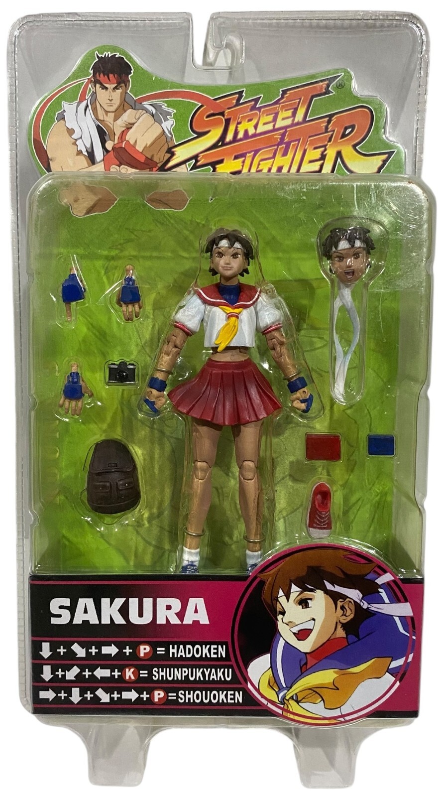 SOTA Toys Street Fighter Sakura Red Outfit Variant Action Figure NEW Round 3