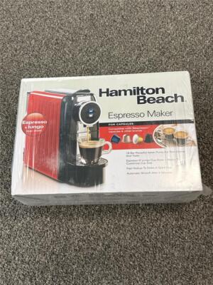 ~^ Hamilton Beach Espresso Maker- Red Model 40725 FACTORY SEALED