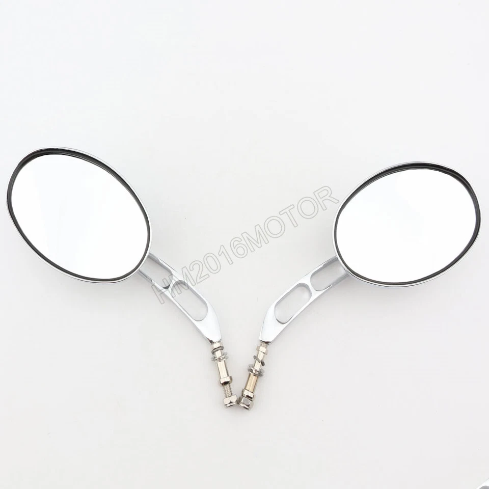 Motorcycle Chrome Blade Rearview Mirror for Harley Davidson Dyna Softail Touring - Image 3 of 4