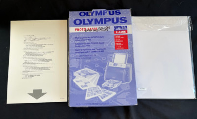 Glossy OLYMPUS Photo Paper P-A4NE for P-400 Series CAMEDIA 35 Sheets A4 Size
