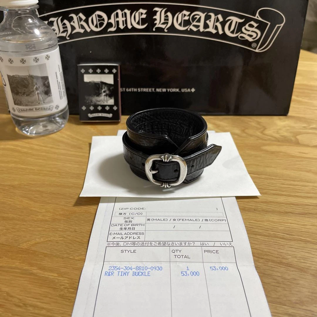 Chrome hearts leather bracelet deals