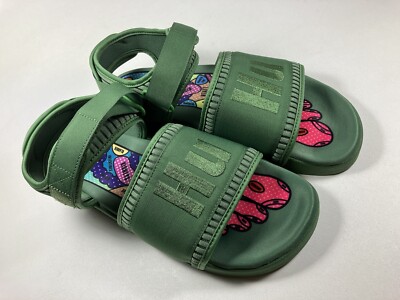 NEW Adidas Pharrell Williams Hu Adilette Sandals Green FU7611