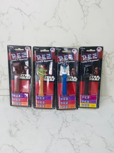 Disney's Star Wars: Pez Dispensers R2-D2, Darth Vader, Yoda, Chewbaca Set Of 4 - Picture 5 of 5