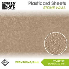 Green Stuff World GSW Plasticard - Stone Wall - Scenery Diorama Wargaming Warham