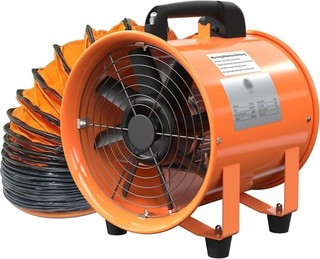 12" Industrial Air Blower Fan Axial Flow Ventilator Dust Fume Extractor 5m Duct