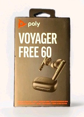 Poly (Plantronics) Voyager Free 60 True Wireless Earbuds   Noise Cancelling NEW