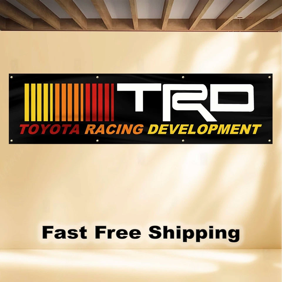 TRD 2'X8' BANDERA TOYOTA RACING DEVELOP Foto 3 de 4