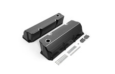 Ford 351c Cleveland Black Finned Aluminum Valve Covers Tall W Hole - Sale 2026