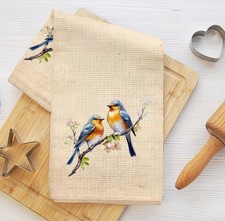 Vintage Watercolor Bird Kitchen Towels 24x14 Inch. 4 Pack- New