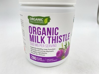 Organic Discounters Milk Thistle Capsules / 280 Count / 500 mg Strength