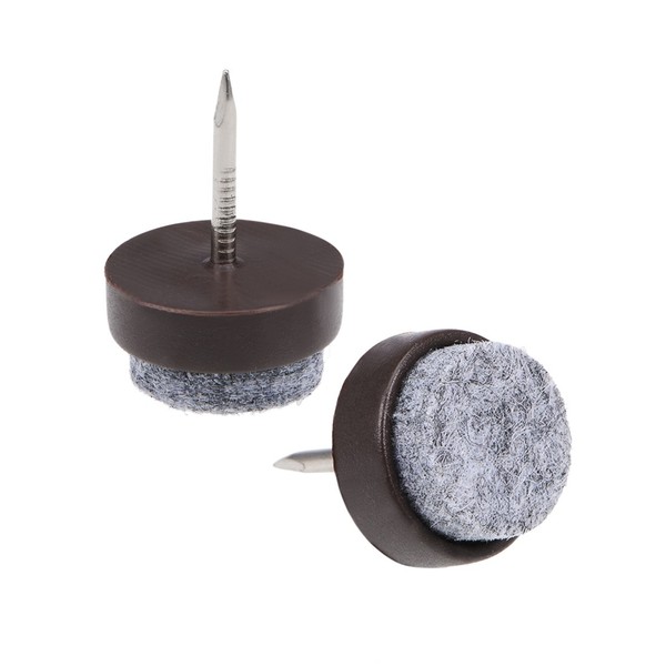 26Stk. Aufnageln MöBel Filzgleiter Stuhl Tischbein Schutz 17Mm Durchm. Braun-image
