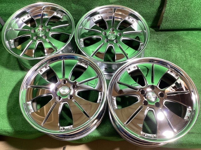 19インチ WORK ユーロライン ホイールセット9J 10J 114.3 販売割20% work ユーロライン19インチ 9j+35 10j+35 美品タイヤ付き