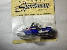 Rare ERTL Diecast POLARIS Sportsman XCSP 800 Blue SNOWMOBILE 1/32 NOS Blister