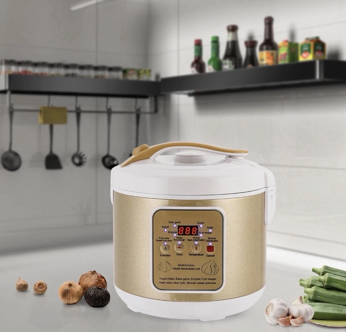6L 90W Intelligent Automatic Black Garlic Fermenter Maker Machine Timable Box us