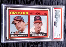 1967 TOPPS MARK BELANGER HIGH NUMBER ROOKIE BASEBALL CARD #558 *NICE* PSA 6 EXMT. rookie card picture