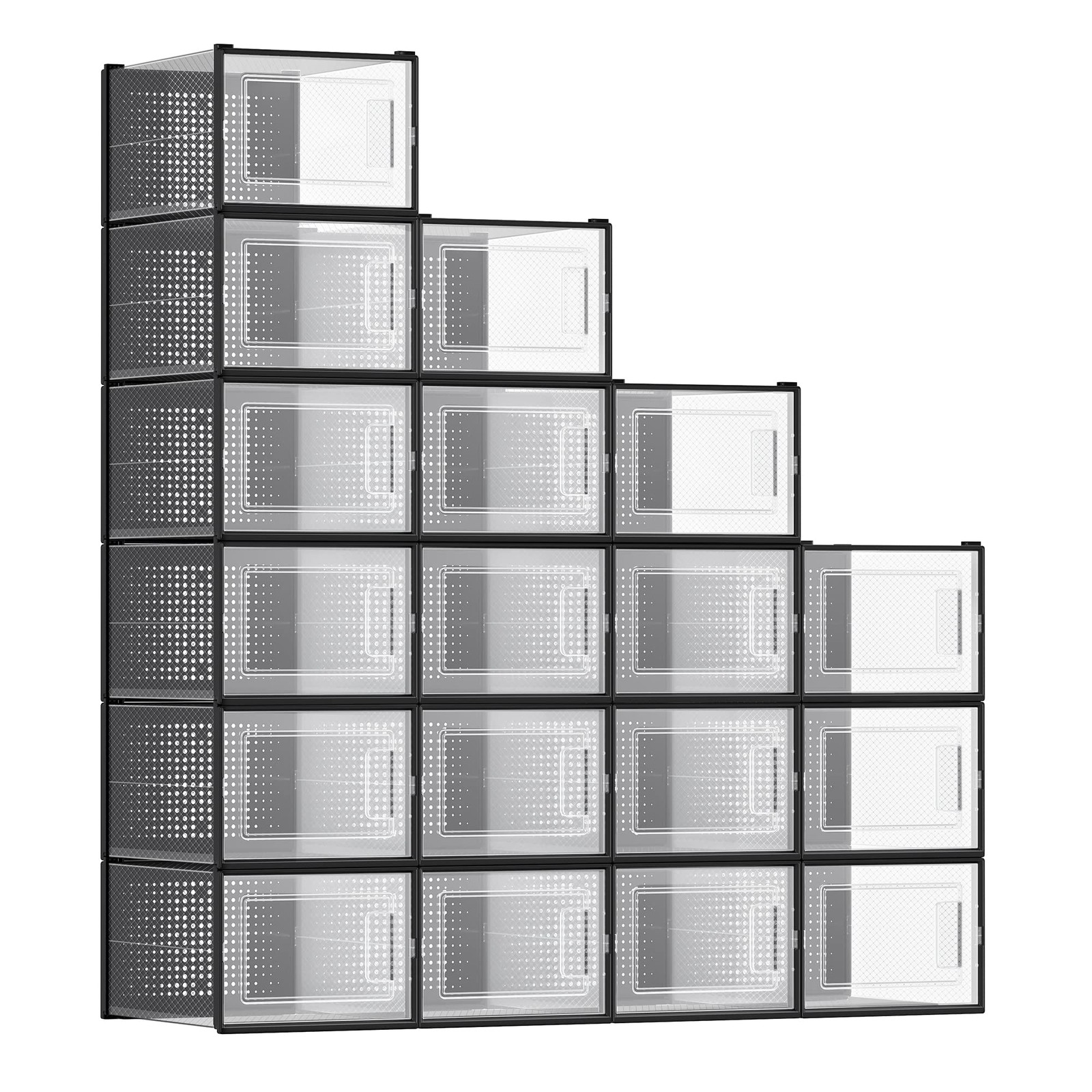 SONGMICS SHOE BOX - НАБОР ИЗ 18 ОРГАНАЙЗЕРОВ ДЛЯ ХРАНЕНИЯ ОБУВИ ULSP007B18 - ЧЕРНЫЙ 9890₽