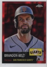 2022 Topps Chrome Platinum Anniversary Red Lava Refractor 1/5 Brandon Belt 3c2
