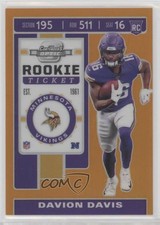 2019 Panini Contenders Optic Rookie Ticket Orange Prizm 48/50 Davion Davis 0kz8