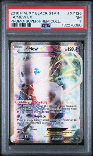 2016 POKEMON XY BLACK STAR PROMO SUPER-PREM COLL #XY126 FULL ART/MEW EX PSA 7
