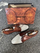 Lorenzo Banfi Made In Italy 2 Toned Leather Lace Up Loafer 11M W/ Box And Shaper