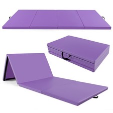 10' x 4' x 2" 4-Panel Folding Exercise Mat w/Carrying Handles for Gym Yoga