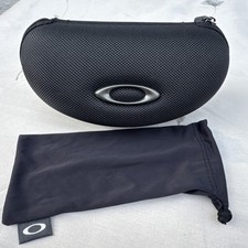 OAKLEY BLACK LARGE ZIPPER COMPARTMENT SUNGLASS EYEGLASSES OPTICAL CASE ONLY